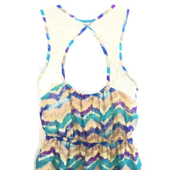 B Jewel Dress Mini Peekaboo Cutout Back Lace M - Picture 7 of 9